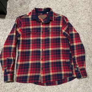Orvis men’s heavyweight flannel shirt size M - red/blue/tan plaid